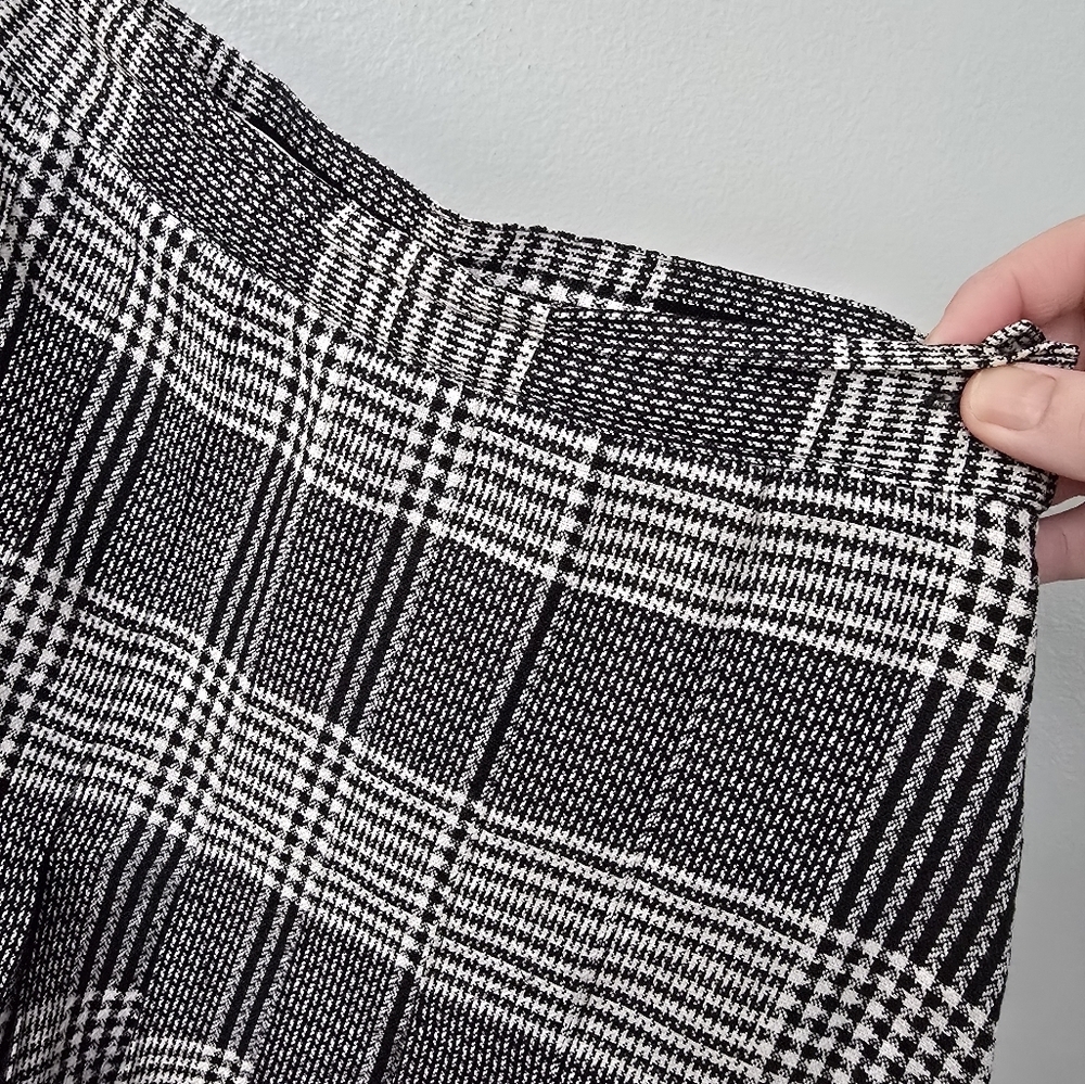 Vtg Chaus Womens Skirt 10 Houndstooth Plaid Preppy Academia Y2K Clueless Midi - Picture 5 of 9